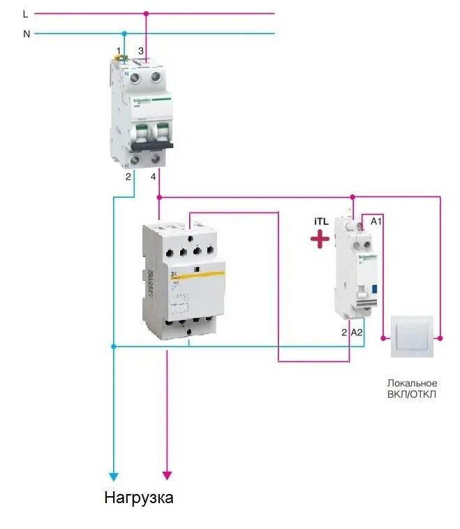 Подключение контактора 220в через выключатель Установка контактора фото - DelaDom.ru