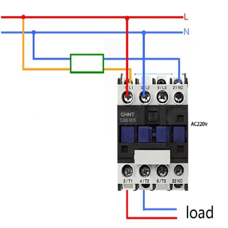 Подключение контактора 220в схема подключения через кнопку Универсальный адаптер переменного тока в постоянный ток contattore contator CJX2