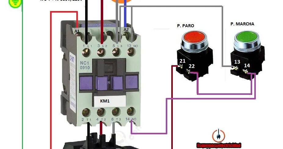 Подключение контактора через реле CONTACTOR RELE TERMICO PARA MOTOR TRIFASICO Motor trifasico, Electricidad y elec