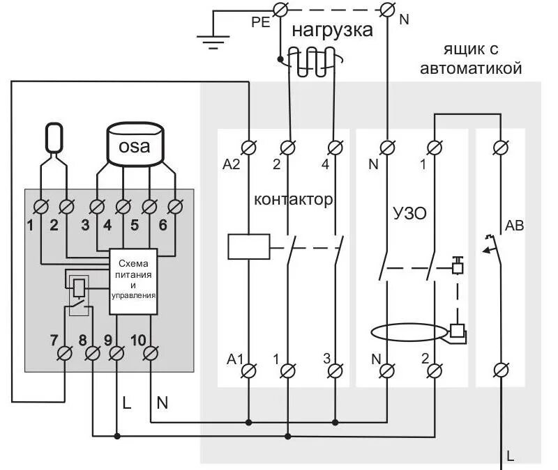 Подключение контактора через терморегулятор Терморегулятор для системы снеготаяния Terneo sneg