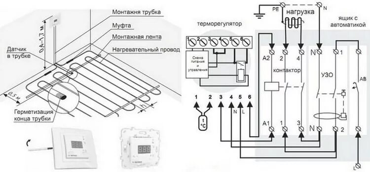 Подключение контактора к теплому полу Как подключить теплый пол к терморегулятору: схемы, инструкция подсоединения и н