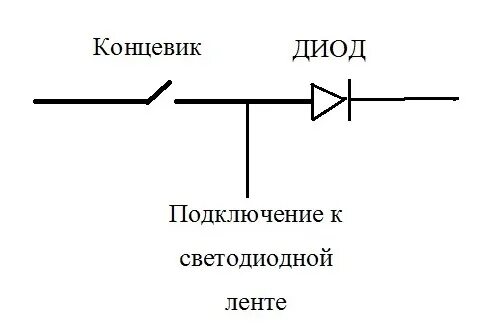Подключение концевиков через диод LED подсветка зоны высадки пассажиров (2013) - Lada 21101, 1,6 л, 2007 года элек