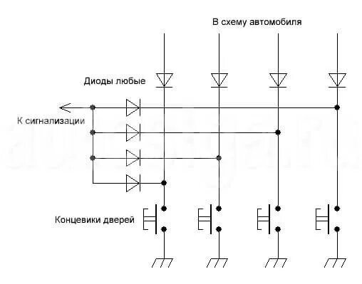 Подключение концевиков через диод Точки подключения сигнализации geely mk cross - КарЛайн.ру