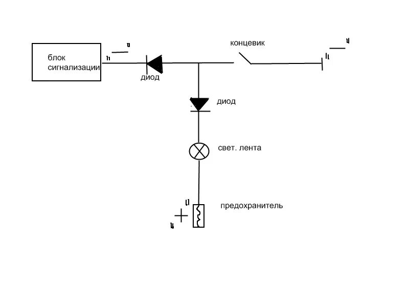 Подключение концевиков через диод старлайн Освещение багажника - ГАЗ 31105, 2,4 л, 2007 года электроника DRIVE2