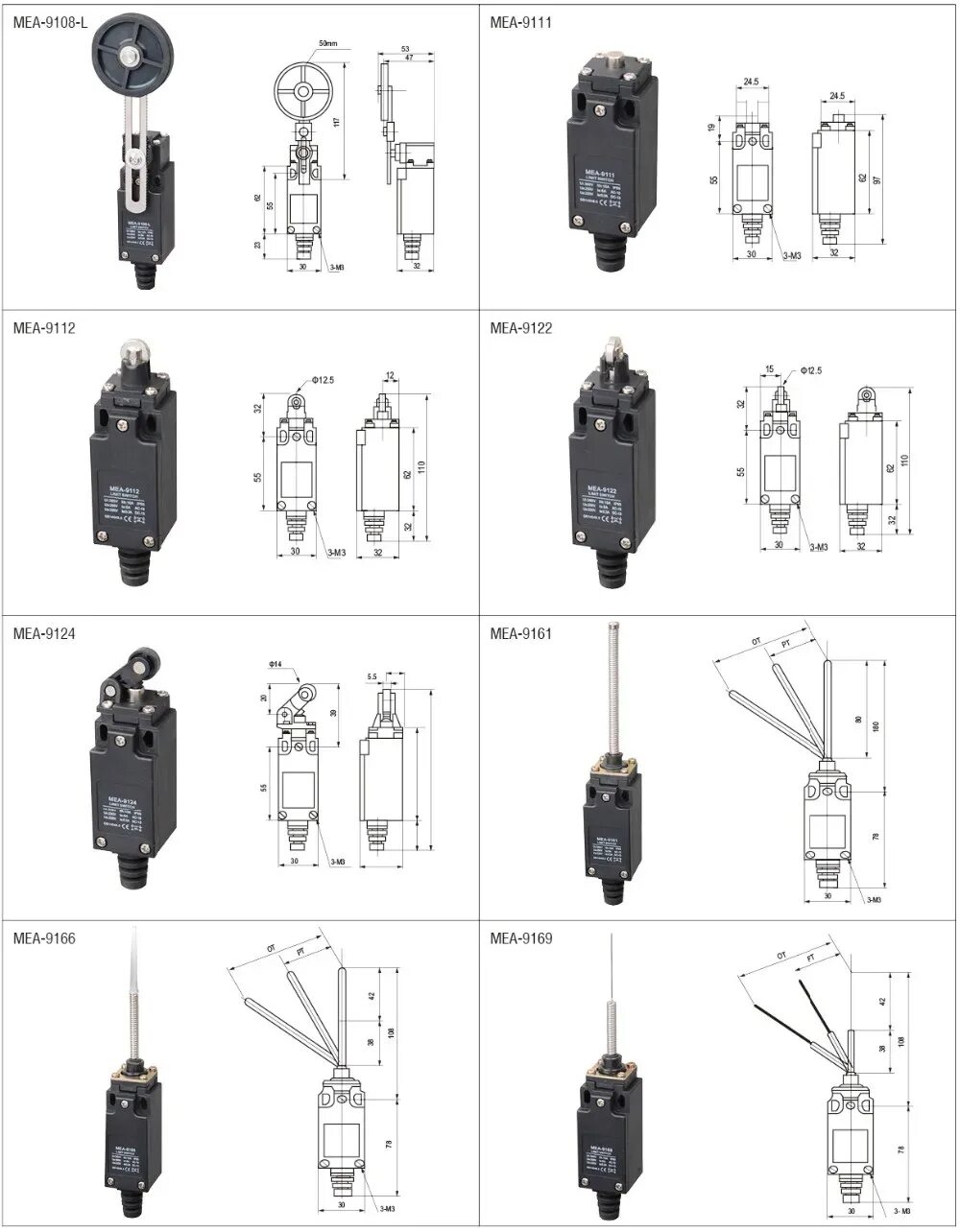 Подключение концевого выключателя Mea-9108-l Limit Switch 250vac 6a Ip65 Limit Switch - Buy Limit Switch,Door Limi