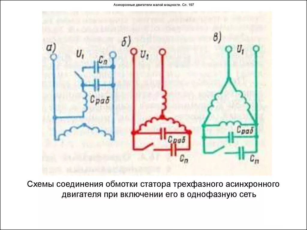 Подключение концов обмотки двигателя Определение соответствия выводных концов обмоток статора машин трехфазного тока 