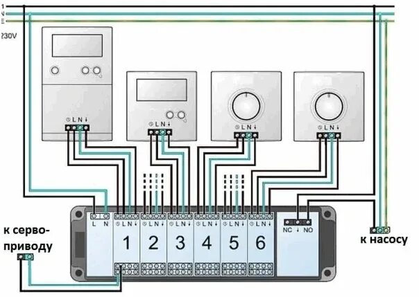 Подключение контроллера теплого пола Приводы термоэлектрические