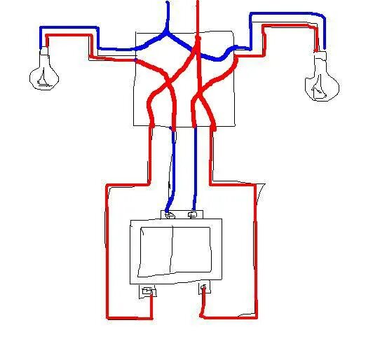 Подключение коробки на двойной выключатель Как сделать из одинарного выключателя двойной фото - DelaDom.ru