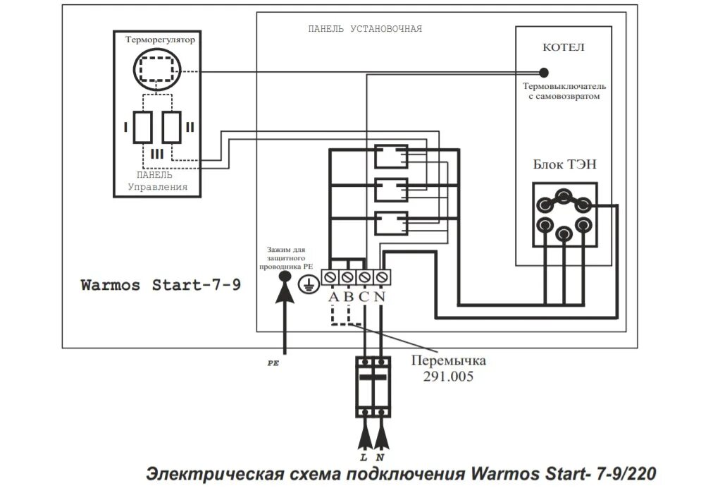 Подключение котла 9 квт Котел электрический Эван Warmos Start -7 12947-evn - купить с доставкой в Москве