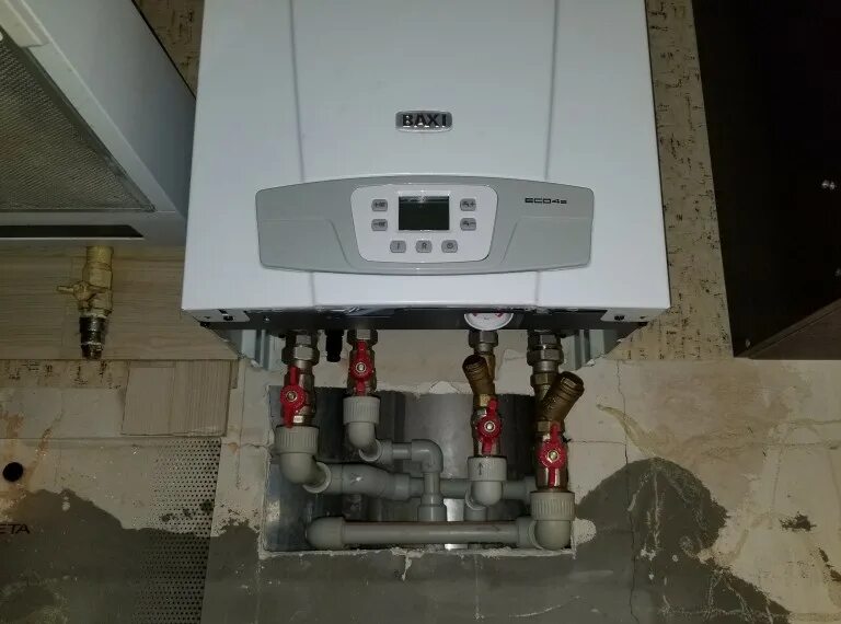 Подключение котла бакси эко 4s Устанавливаем газовый котел бакси