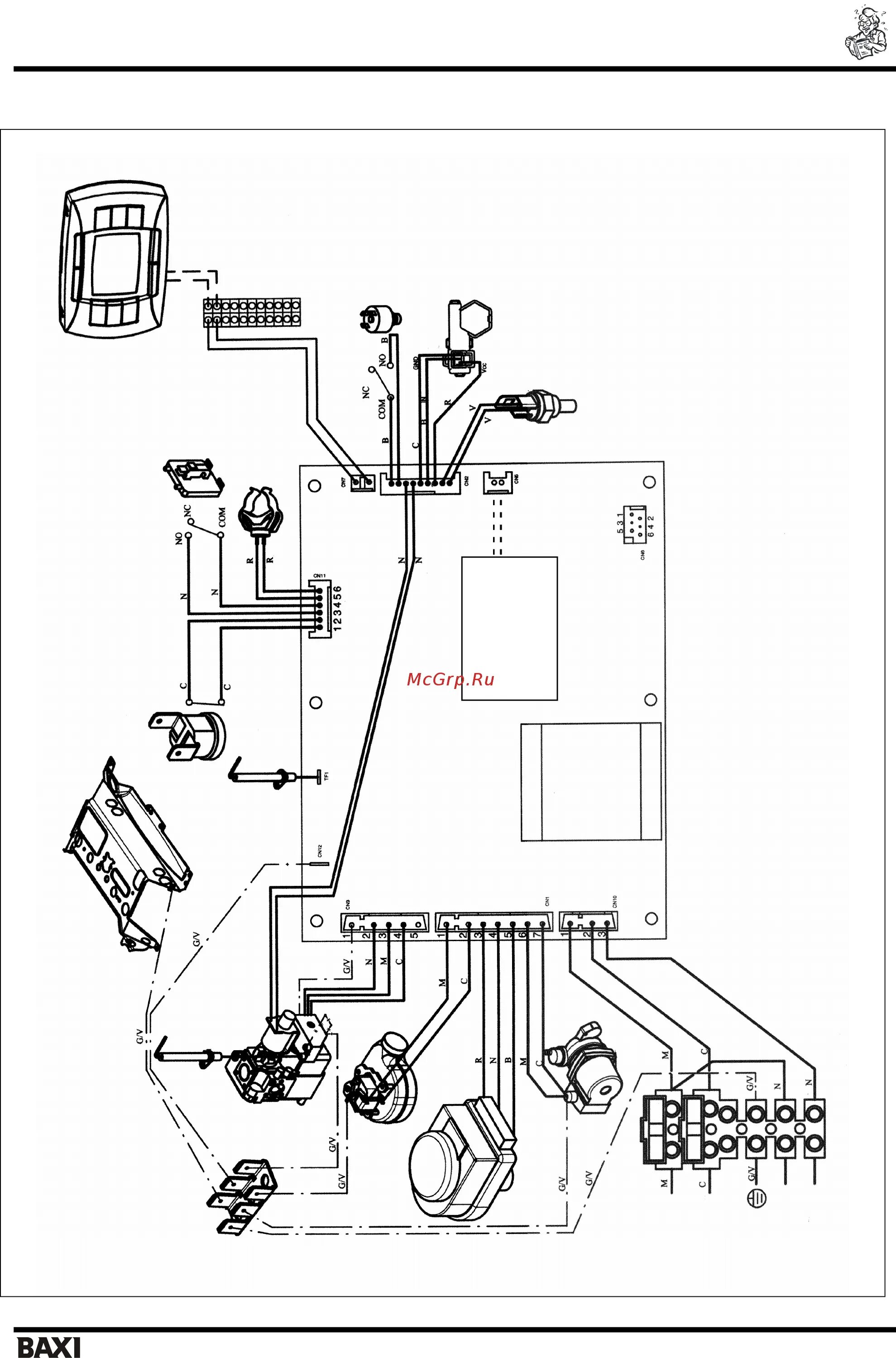 Подключение котла baxi ampera 12 Baxi LUNA 3 comfort 1,240 Fi 42/48 Схемы электрических соединений