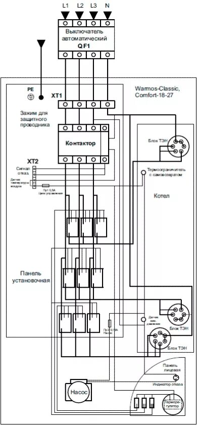 Подключение котла эван Электрический котел Эван WARMOS COMFORT 24