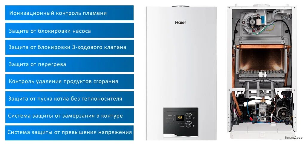 Подключение котла хайер Настенный газовый котел Haier Urban 2.24 TM (GE0Q6NE09RU) в Краснодаре