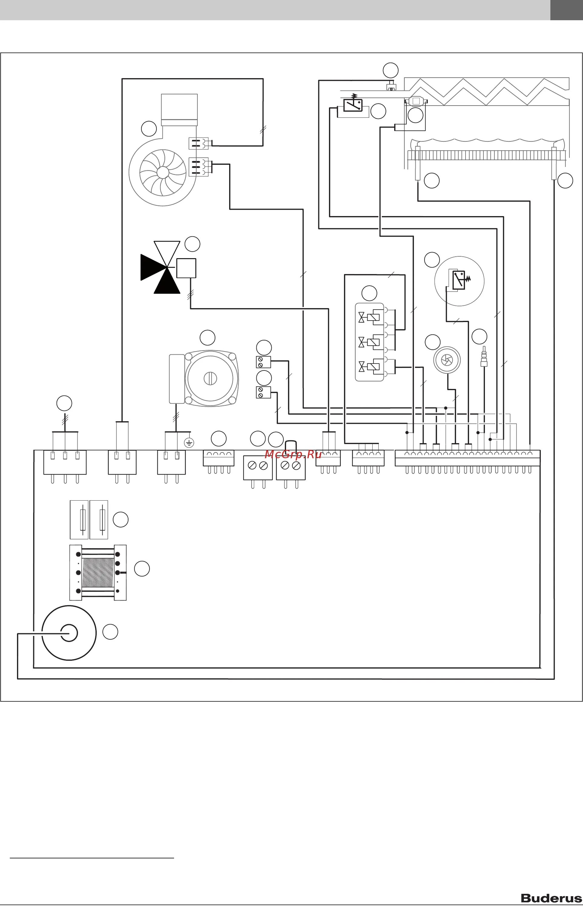 Подключение котла logamax u072 Buderus Logamax U072-35K 39/48 Электрическая схема