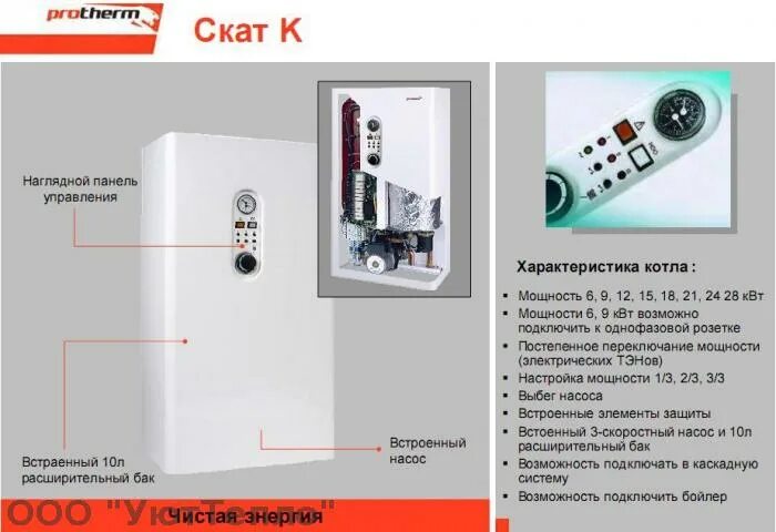 Протерм скат 9 подключение к системе отопления