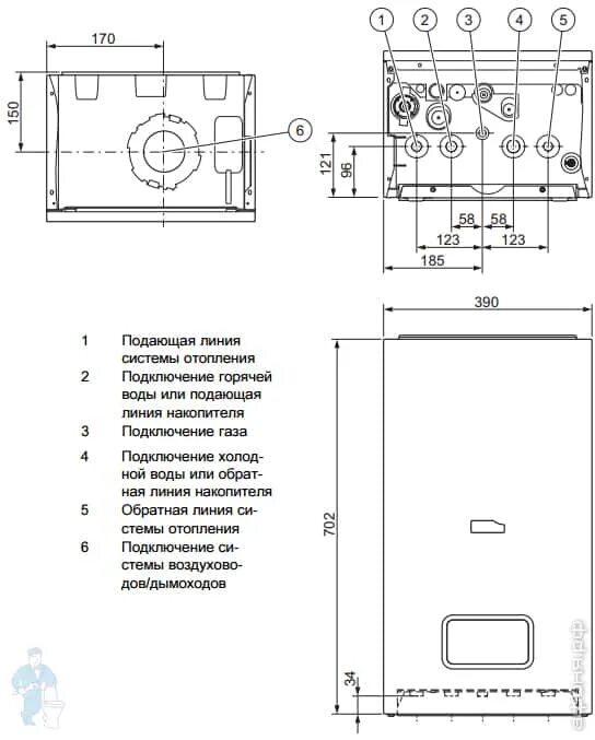 Подключение котла рысь Одноконтурный котел PROTHERM Рысь K 30 MKO (700х390х280) 7,1-30кВт конденсационн