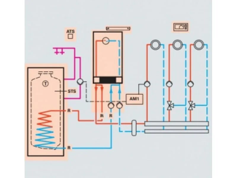 Подключение котла viessmann Пакет Vitodens 200-W B2HA 60 кВт B2HAP78 Viessmann цены, купить в Казани в интер