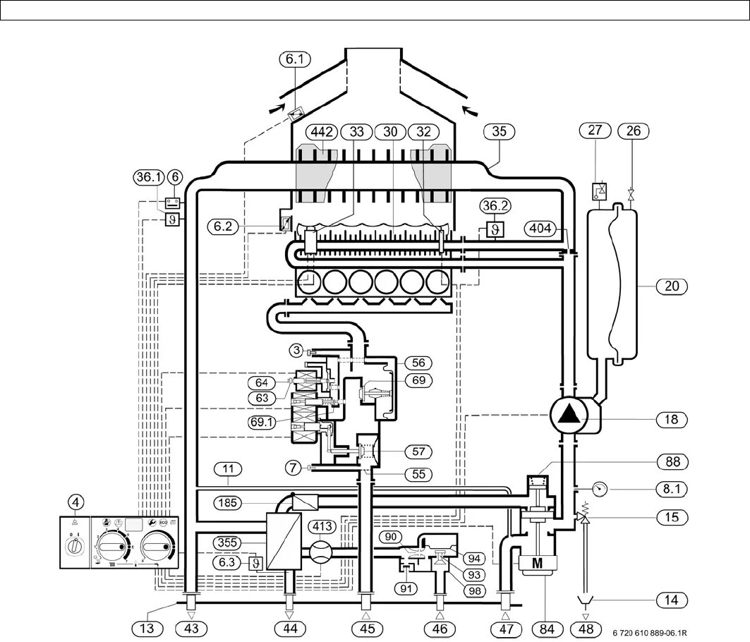 Подключение котла юнкерс Manual Junkers ZWN 24-6 KE (page 8 of 36) (Dutch)