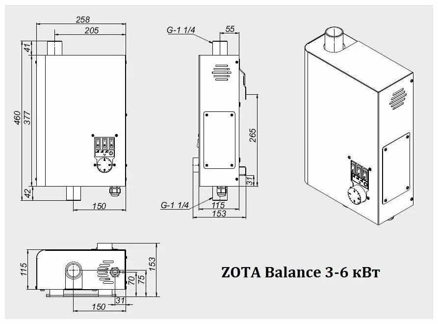 Подключение котла zota 3 balance Котел электрический 3 кВт Zota "Balance" - купить по выгодной цене на Яндекс Мар