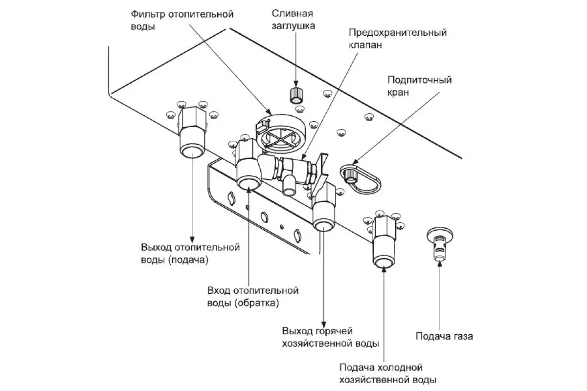 Подключение котлов навьен Котёл газовый настенный Navien Deluxe Plus -24k COAX (Код товара:335227) купить 