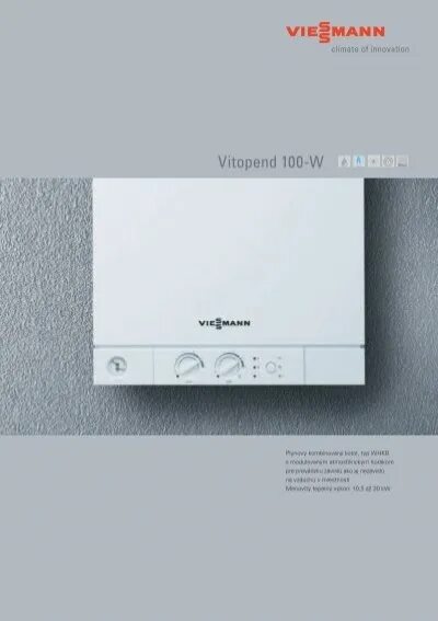 Подключение котлов висман витопенд 100 Vitopend 100-W - Viessmann