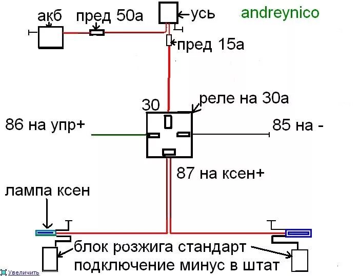 Подключение ксенона через реле Как можно применить ксенон в задний ход!Или правильная установка) - Lada Приора 