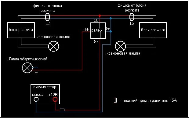 Подключение ксенона через реле Установка линзованных ПТФ.Установка в них ксенона BOSCH-4300К - Volkswagen Polo 