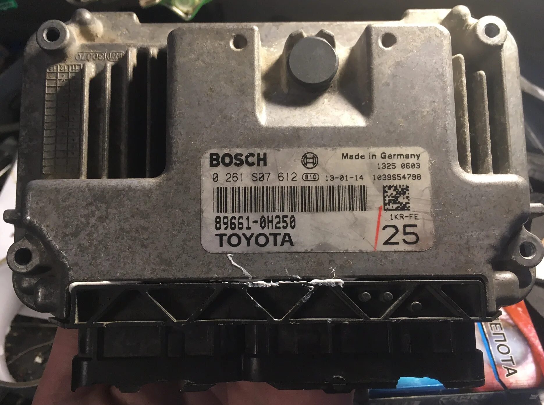 Подключение ктаг блок 39120 38210 Citroen C1 (Toyota Aygo), engine 1KR-FE, ECU BOSCH 0261S07612, 89661-0H250 - отк