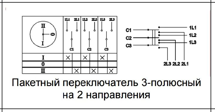 Подключение кулачкового переключателя на 3 положения Пакетный выключатель: что это такое и для чего нужен + схема подключения