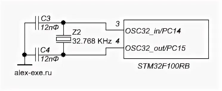 Подключение кварцевого генератора Alex_EXE " STM32. 6. Начальная настройка тактирования системной и часовой шины