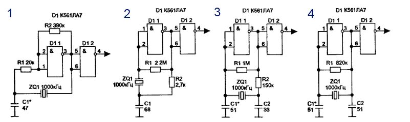 Подключение кварцевого генератора схема Кварцевые генераторы на микросхемах