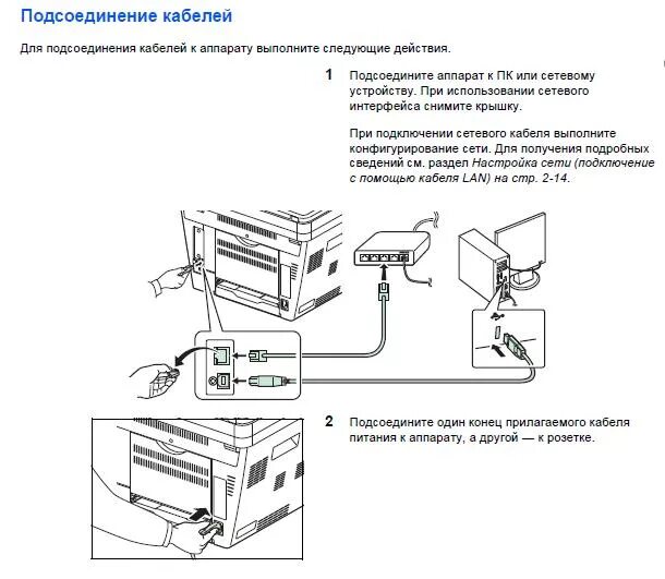 Подключение kyocera к компьютеру KYOCERA Подключение кабелей для МФУ М2030-2035-2530-2535 БКС (Киосера)