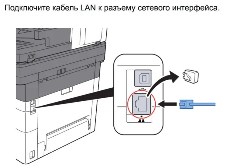 Подключение kyocera к компьютеру KYOCERA Подключение сетевого кабеля БКС (Киосера)