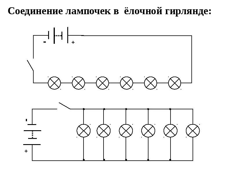 Подключение лампочек гирляндой Принцип работы гирлянды