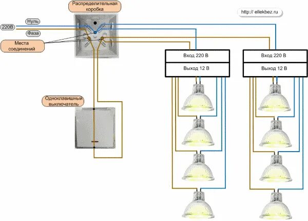 Подключение лампочек освещения Сколько можно подключить лампочек на один провод. Параллельное подключение лампо