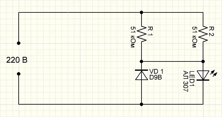 Подключение лампочки к сети 220в Как подключить светодиод к 220 В ⋆ diodov.net
