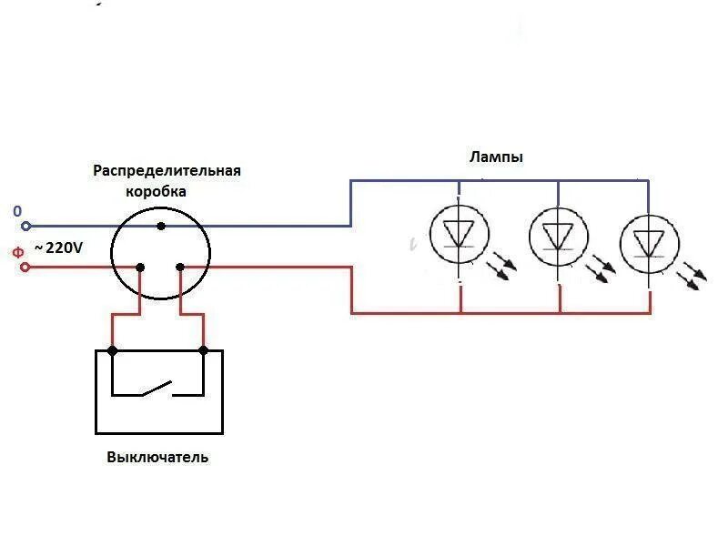 Подключение лампочки к сети 220в Устройство светодиодной лампы 220 В: принцип работы и схема действия