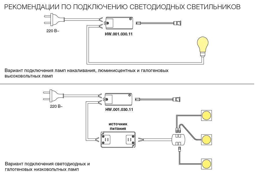 Подключение лампочки лед IR-датчик бесконтактный, врезной, 250W, 100-240V - HW.001.030.11 - купить за 1 2