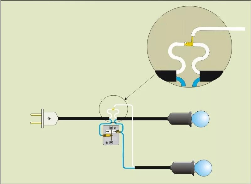 Подключение лампочки yeelight Параллельное соединение.