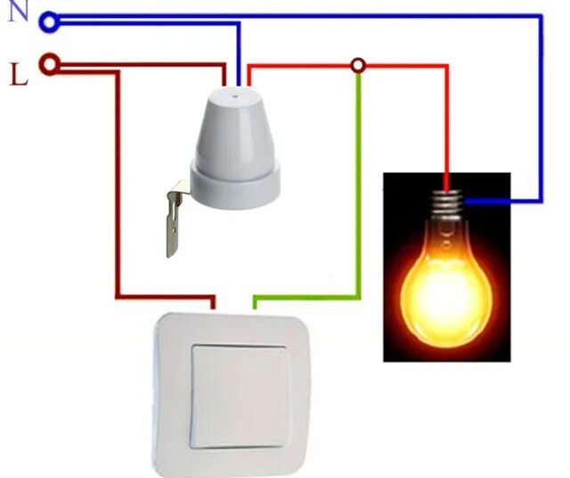 Подключение лампы через датчик света 3 схемы подключения датчика света - ошибки и правила при установке фотореле на у