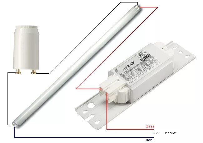 Подключение лампы дневного света Дроссели для люминесцентных ламп - купить по выгодной цене в интернет-магазине э