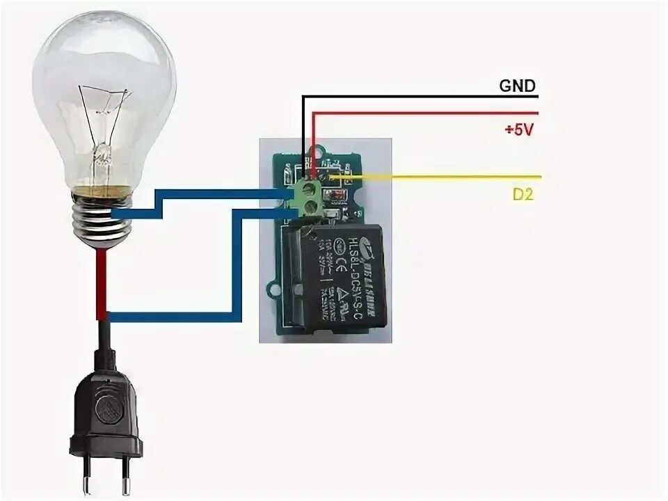 Подключение лампы к реле Utilisation d'un relais avec arduino - YouTube