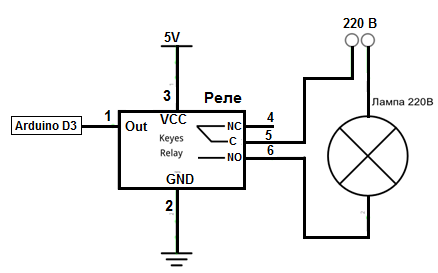 Подключение лампы к реле Подключение реле