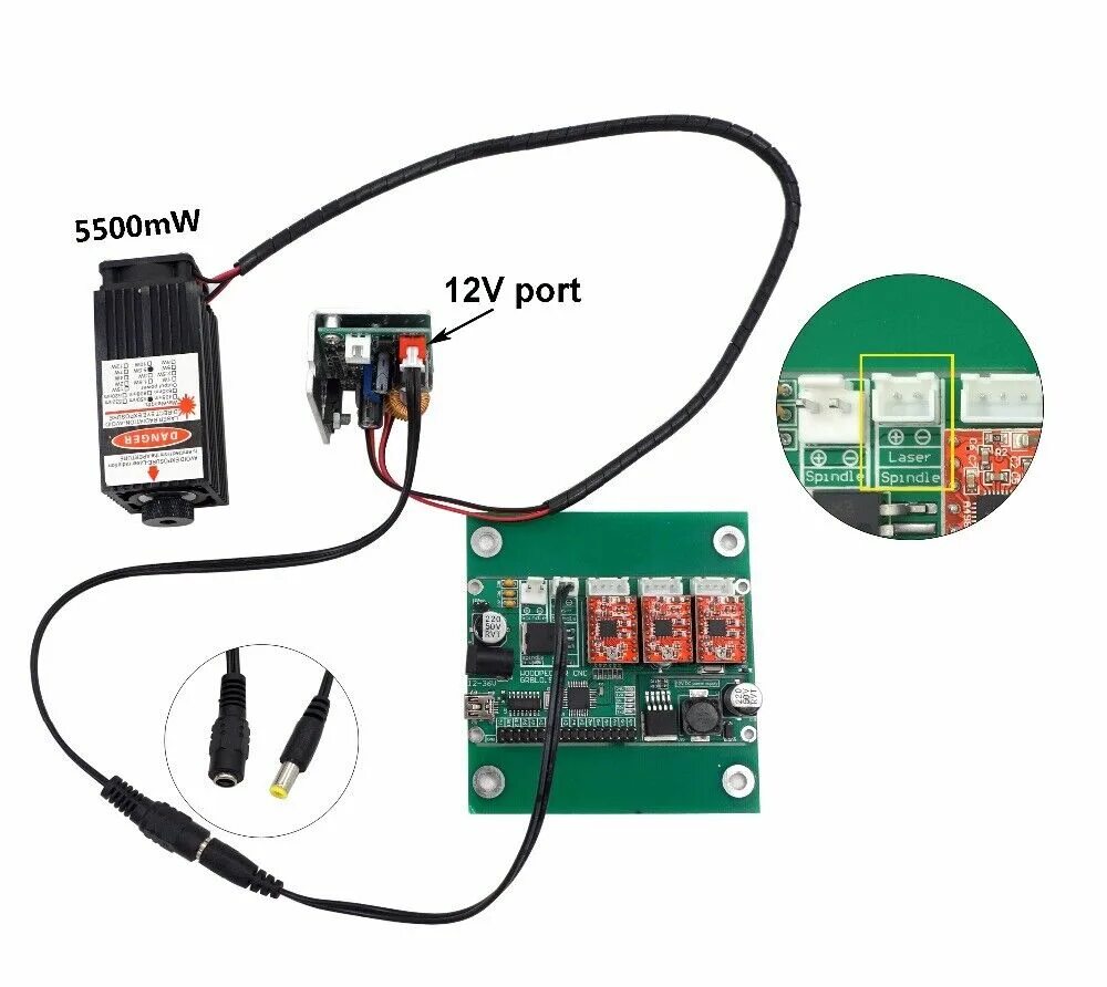 Подключение лазерного станка к компьютеру 3018 CNC Engraving Machine 3Axis PCB Wood Carving DIY Milling Kit Laser Router e