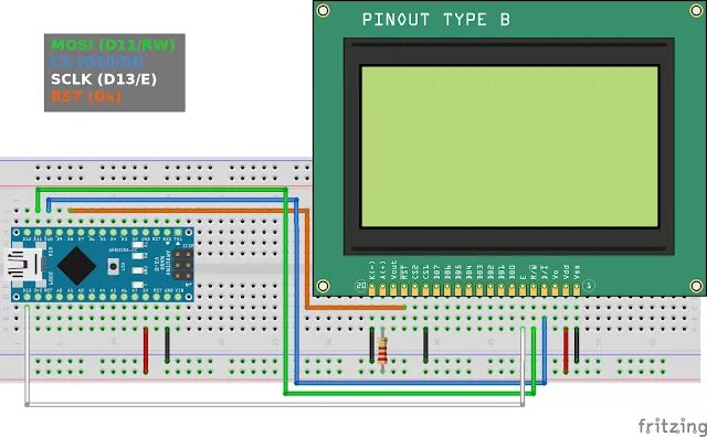 Подключение lcd панели C Code for Text Mode on ST7920 Graphic LCD