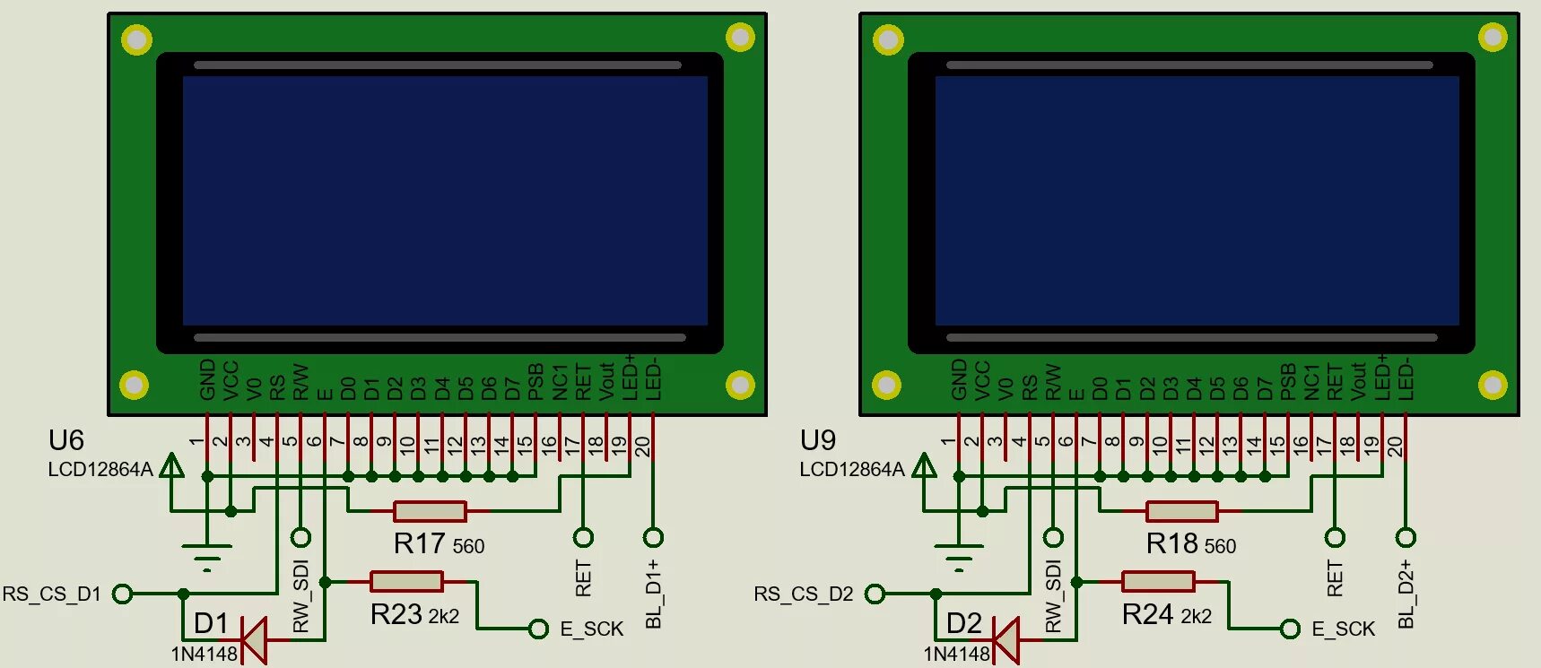 Подключение lcd панели Work around for glitches on a 128x64 ST7920 display - Issue #367 - olikraus/u8g2