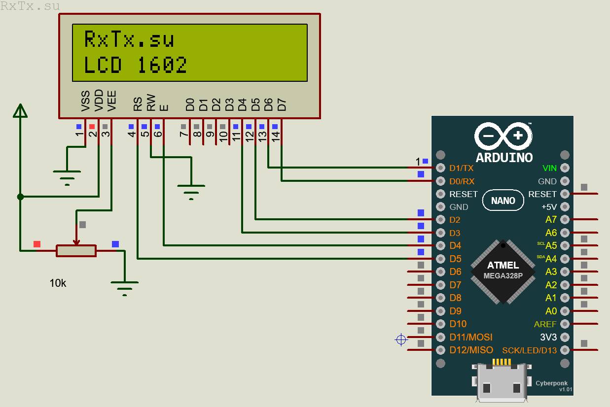 Подключение lcd панели Интерфейс ЖК-дисплея 1602 - RxTx.su