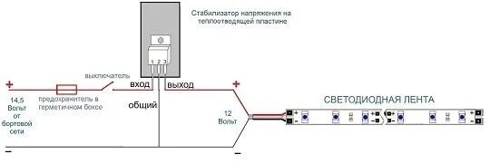 Подключение ленты через кнопку Подсветка приборов LED для стандартной низкой и высокой панели - Lada 2108, 1,5 