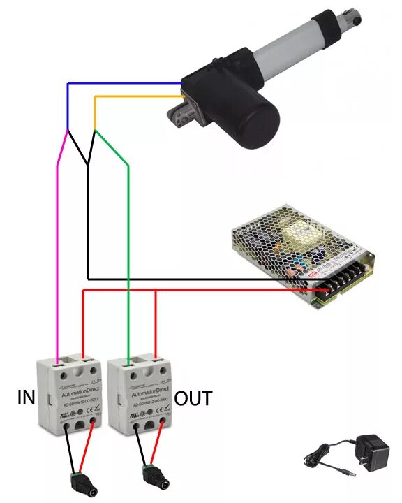 Подключение линейного датчика How do I wire Solid State Relays to a linear actuator - Electrical Engineering S