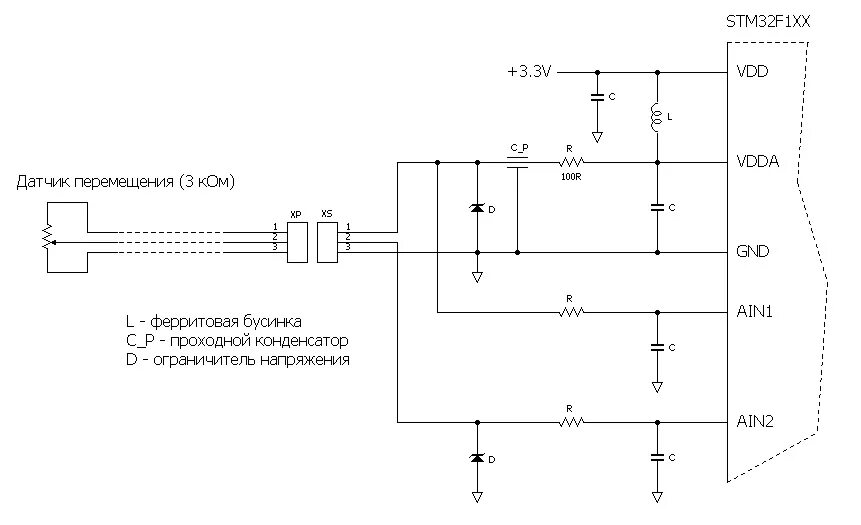 Подключение линейного датчика Подключение датчика перемещения к STM32F100 - В помощь начинающему - Форум ELECT